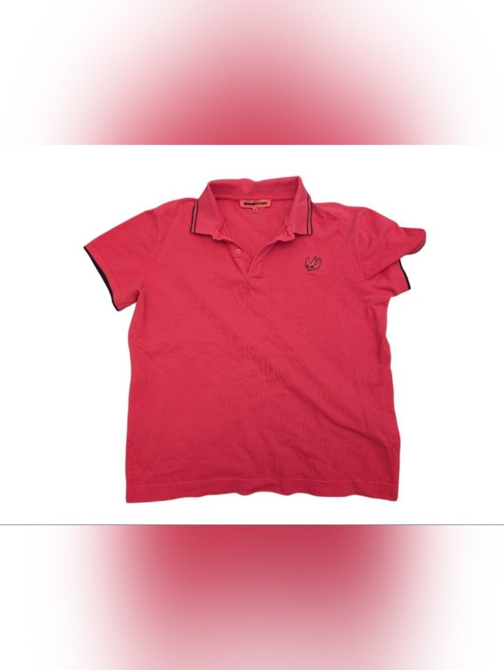 MCQ By Alexander McQueen Hot Pink Polo Shirt in Large